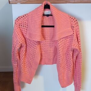 Pink Open-Knit Sweater
